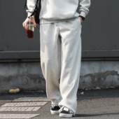 350g重磅嘿马七作日系复古春秋男生休闲直筒卫裤 分割设计运动长裤