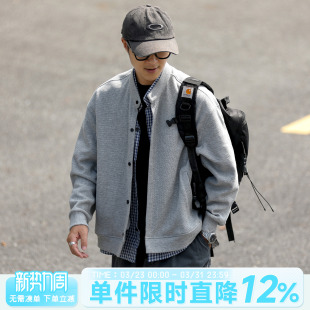 嘿马七作日系复古格子拼接假两件外套男士 舒适上衣 潮百搭时尚