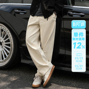 复古春秋男士 长裤 高街直筒裤 工装 子男 潮牌宽松休闲裤 嘿马七作美式
