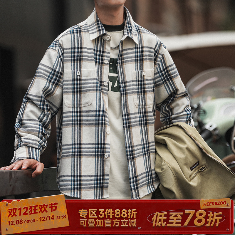 HEEMKIZOO夏日系条纹翻领衬衫