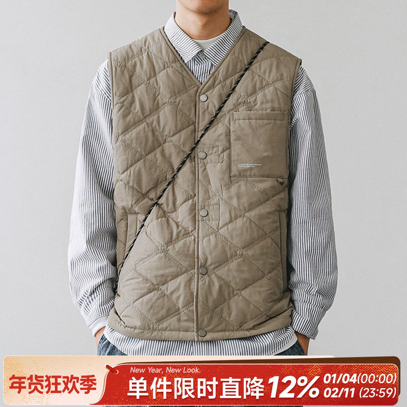 嘿马七作春秋男士简约休闲薄款保暖内胆背心夹棉工装开衫马甲上衣,男装,常规马甲,淘宝优惠券,粉丝福利购,淘宝优惠卷