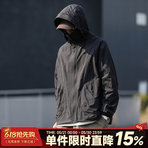UPF50+嘿马七作户外工装防晒衣男