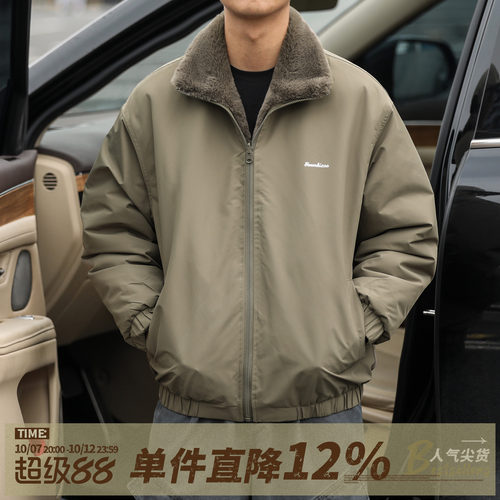 冬季男士两面穿休闲棉衣