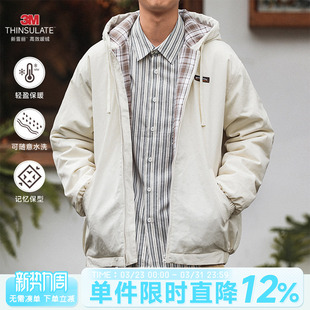 工装 男士 棉衣户外情侣棉服外套 款 3M新雪丽棉嘿马七作日系复古冬季