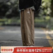 男生户外工装 长裤 宽松直筒裤 嘿马七作日系复古春秋款 休闲裤 子潮牌