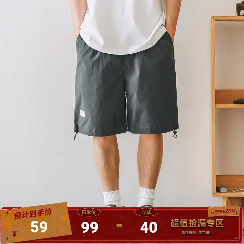 嘿马七作工装五分裤夏季