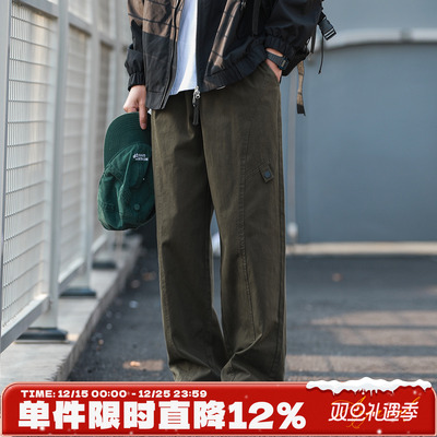 嘿马七作分割拼接休闲裤秋冬款