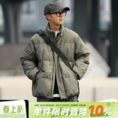 百搭舒适简约棉衣保暖外套 冬季 嘿马七作美式 复古立领羽绒服男士