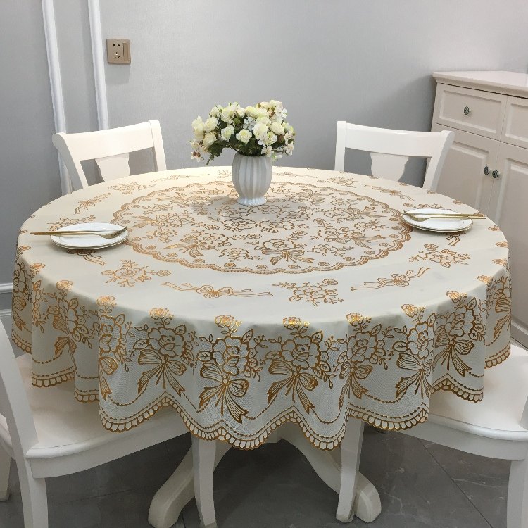 圆桌布防水防烫防油免洗酒店大圆桌圆形餐桌布家用PVC台布欧式,居家布艺,桌布,淘宝优惠券,粉丝福利购,淘宝优惠卷