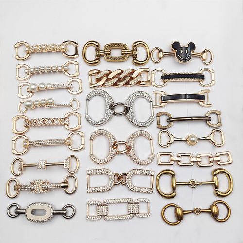 金属镶钻豆豆鞋面扣服饰马蹄扣