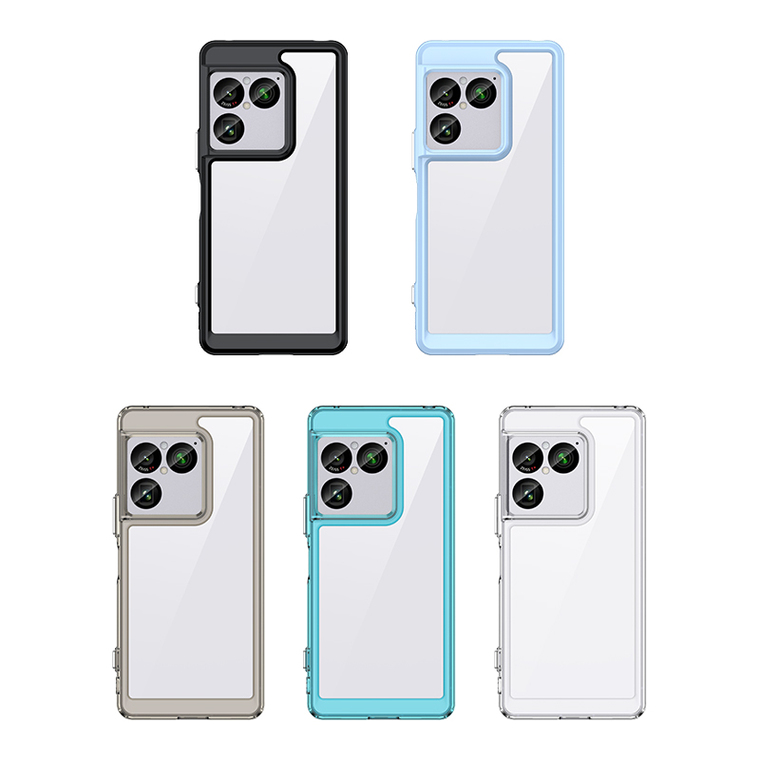 Polished Metal Frame Purple Transparent Sony Xperia Phone Case