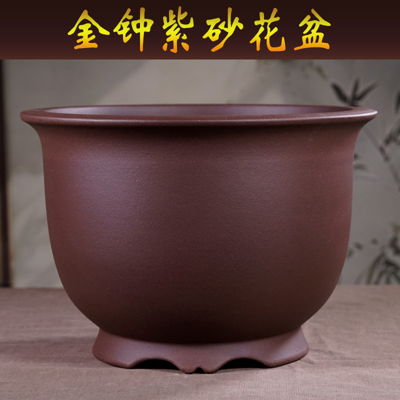 宜兴精品紫砂花盆君子兰发财树兰花盆金钟老桩盆栽造景专用盆景