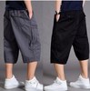 summer Easy leisure time motion Cropped Trousers Trend man Large size pants Middle and old age Pants Riding breeches Thin section
