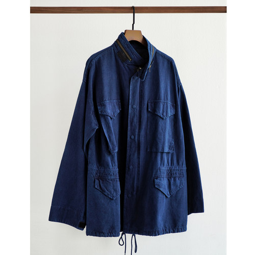 市井蓝染复古水洗宽松夹克