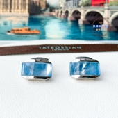 现货英国TateossianRT蓝月光贝母男士 轻奢袖 扣商务生日节日送礼物