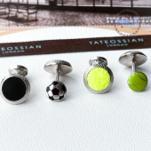 休闲生日礼物 西装 现货英国TateossianRT运动球类袖 扣足球网球男士