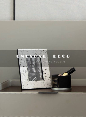 黑白摆件床头柜展厅矿物香