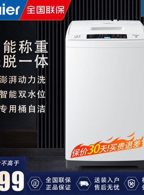 海尔洗衣机小神童全自动6.5公斤家用波轮小型脱水机甩干官方EB65