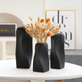 创意干花陶瓷花瓶摆件客厅插花民宿样板房间餐桌水养鲜花器高级感