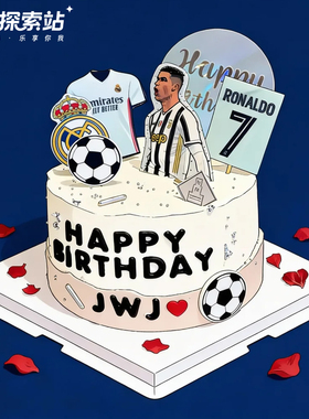 C罗糯米纸打印皇马曼联足球C罗球星Ronaldo蛋糕装饰糯米纸定制