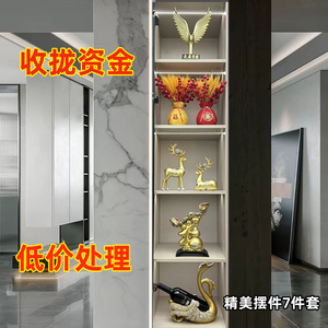 新中式客厅电视展示柜装饰品玄关乔迁新居寓意高档酒柜家居摆件