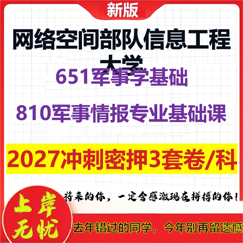 2027网络空间部队信息工程大学651军事学基础810军事情报专业基础课考研冲刺押题模拟密训预测卷