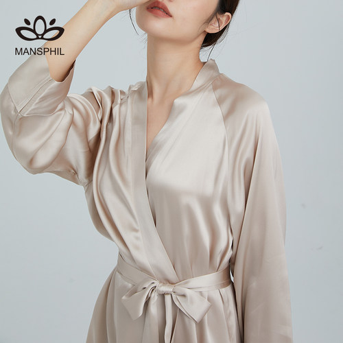桑蚕丝女士真丝睡袍睡衣浴袍