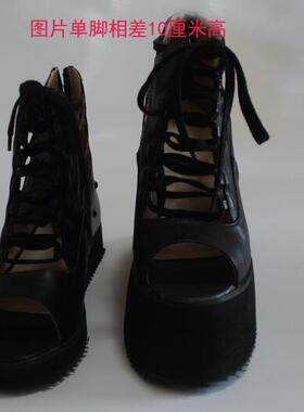 残疾人高低脚鞋矫正长短腿鞋 单脚内外增高  鞋隐形补高 鞋来图来