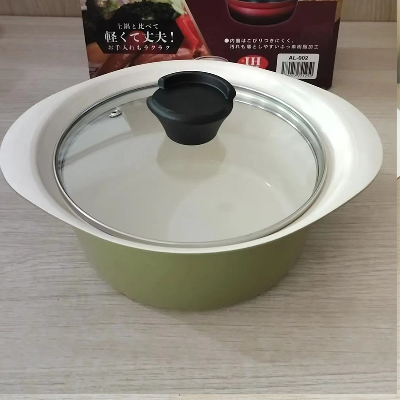 正品加厚日式卓上汤锅双耳不粘锅不溢锅火锅家用卡磁炉电磁炉燃气