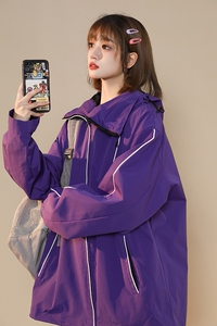 男装夹克2024春新品户外运动连帽百搭冲锋衣潮牌226-3-JK689-P85图片