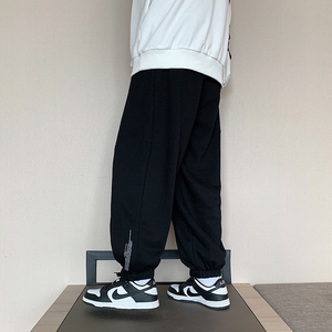 2021港风运动宽松大码休闲裤男运动纯色长裤226-3-P55-K6621控68图片
