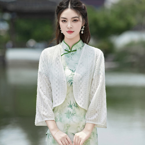 配旗袍小披肩外搭国风短外套开衫