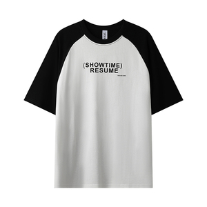 A353-T71030-P40夏季圆领套头拼色短袖T恤男士宽松休闲插肩袖上衣,男装T恤,星座1308-1（原A353）