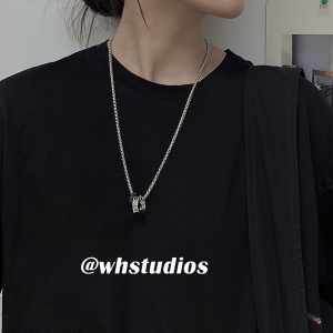 A353-X050-P25  夏季百搭男女项链情侣潮流吊坠学生时尚服装配件1图片