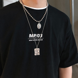A353-X013-P20韩版男女项链百搭学生配件饰品吊坠情侣链子2条组合图片