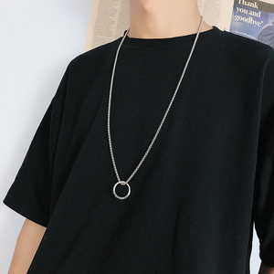 A353-X001-005-P30韩版男女项链百搭情侣吊坠服装配饰学生链子潮,东方美学服装穿搭怎么样图片