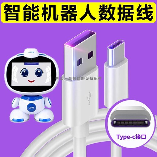 适用于LOYE乐源L4智能机器人早教机电源线充电源适配器Type-C接口