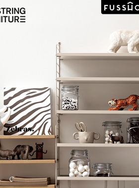 瑞典String 置物架Pocket木制隔板陈列书架杂物收纳北欧装饰壁挂