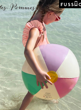 丹麦Petites Pommes 沙滩球充气儿童玩水球宝宝戏水玩具夏天复古