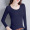 Navy blue long sleeved round neck