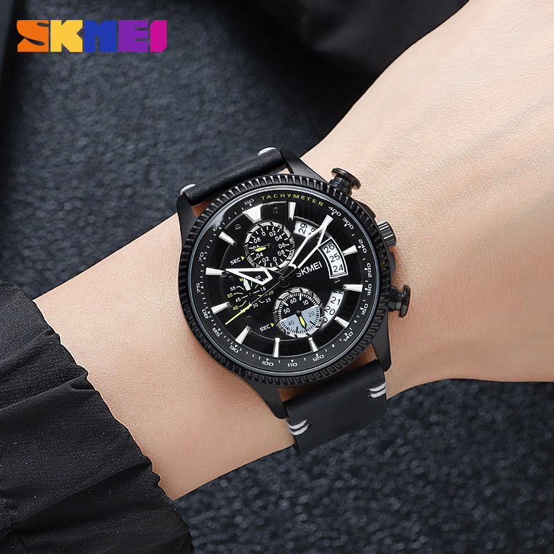 时刻美男士带手表多功能防水男石