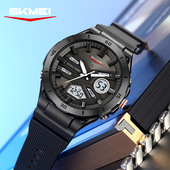 时刻美男士 运动手表双显防水夜光款 多功能电子指针表