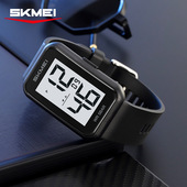 时刻美方形运动电子表学生潮流防水款 多功能计时男女通用腕表