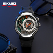 手表LED夜光腕表 赛博朋克男士 时刻美时尚 商务石英表个性