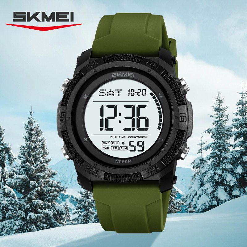 时刻美新款手表学生党多功能倒计时电子表男士男款腕表户外运动潮