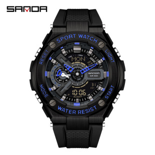 三达外贸畅销抬手灯韩版 腕表 电子表多种功能运动防水闹钟男士