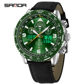 三达高颜值电子表多功能学生双显倒计时50M防水表潮流夜光腕表男