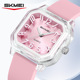 时刻美学生石英表立体透明表壳设计运动防水款 简约校园风腕表