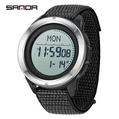 三达电子腕表运动户外倒计时计步节拍器指南针防水学生手表男士 潮