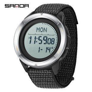 三达电子腕表运动户外倒计时计步节拍器指南针防水学生手表男士潮